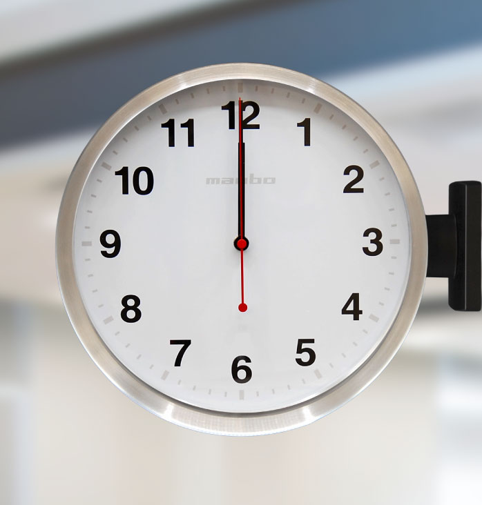 MANBO-SS 両面電波壁掛け時計